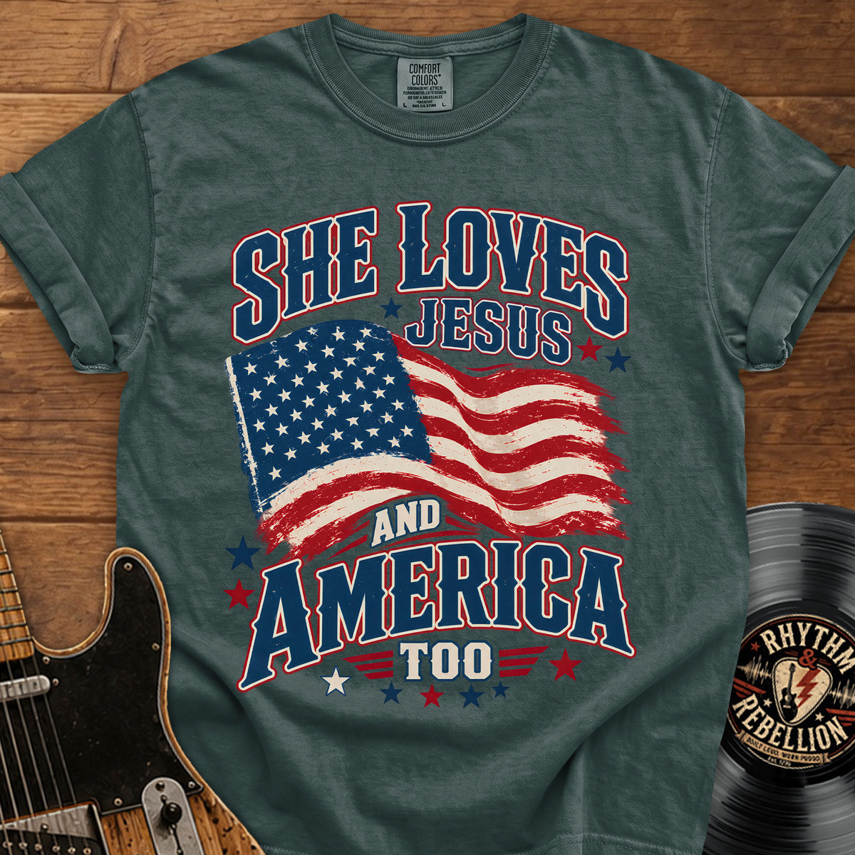 Loves Jesus and America Too T-Shirt
