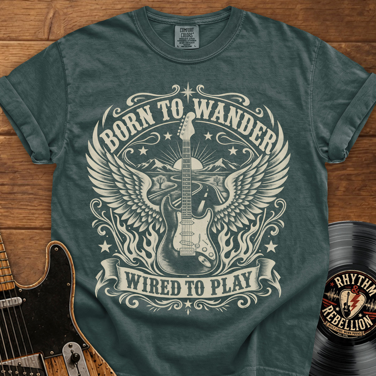 Wired To Play Guitar T-Shirt