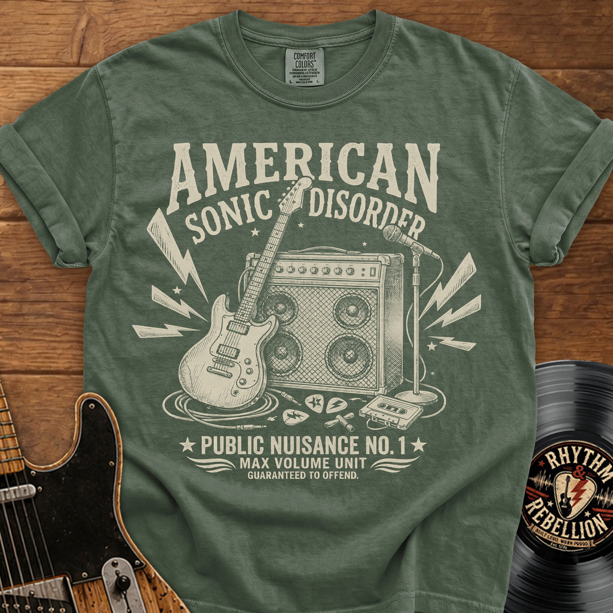 American Sonic Disorder Guitar T‑Shirt