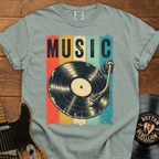 Retro Vinyl Record 'MUSIC' T-Shirt