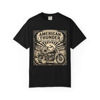 American Thunder Motorcycle T-Shirt — "Born Loud • Built Free" Vintage Biker Tee