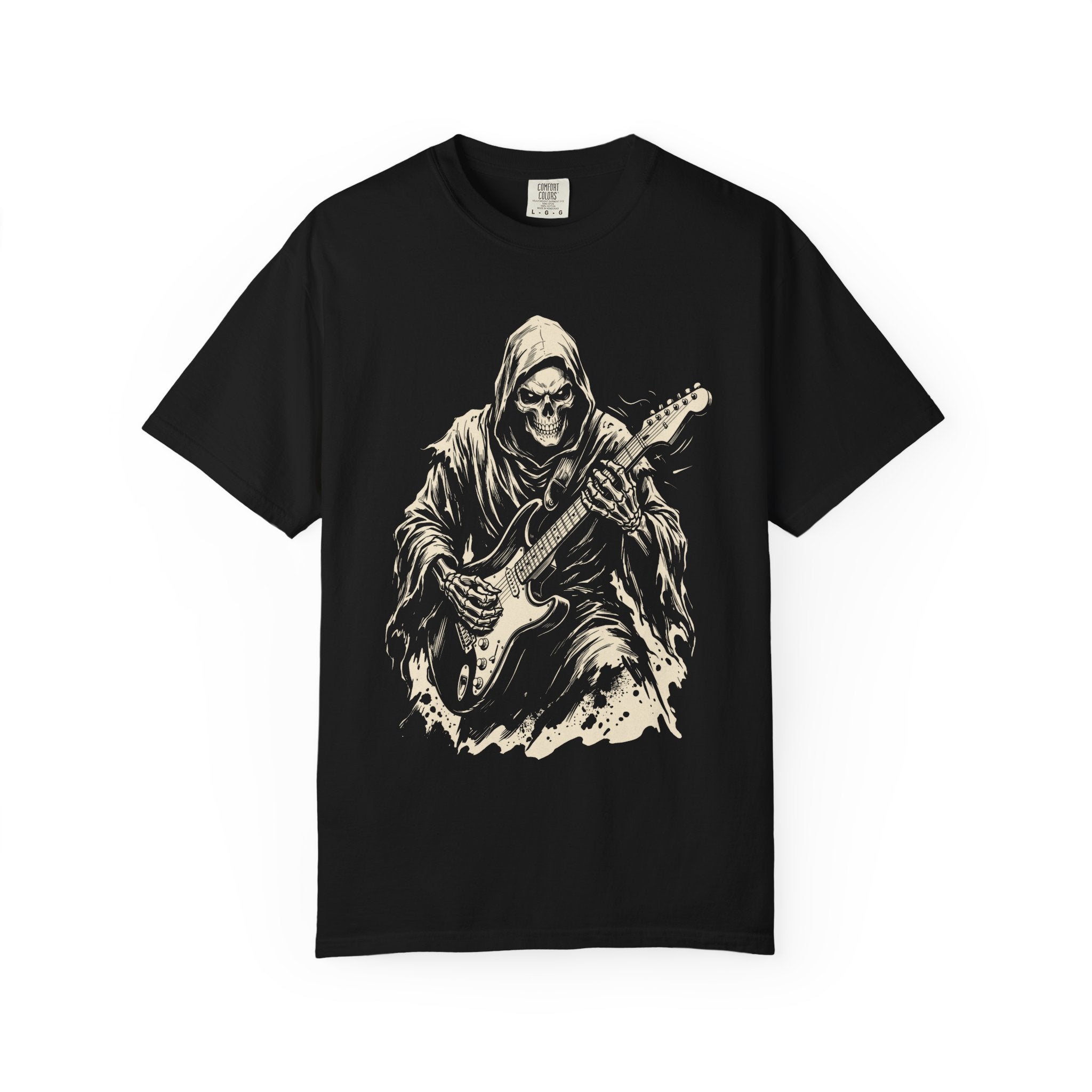 Copy of Guitar-Playing French Bulldog T-Shirt – Vintage Rock Music Tee