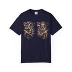 Creepy Clown Duo T‑Shirt — Vintage American Flag Horror Tee