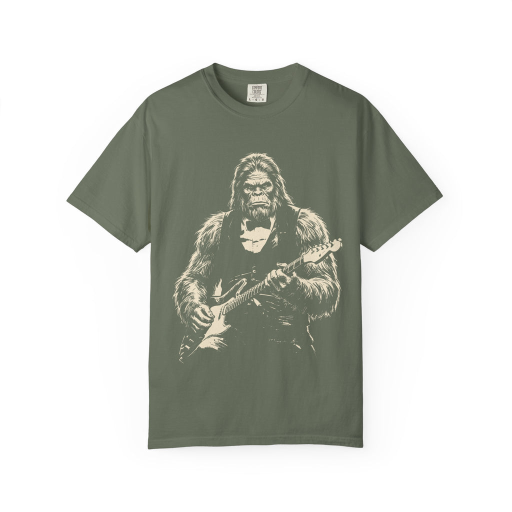 Sasquatch Guitar T-Shirt — Vintage Rock Bigfoot Graphic Tee