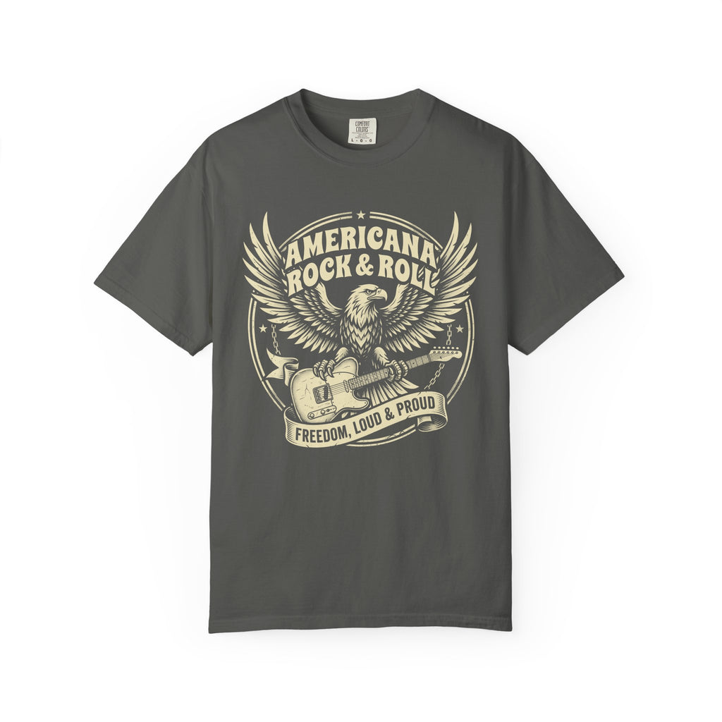 Americana Rock & Roll Eagle T-Shirt — "Freedom, Loud & Proud"