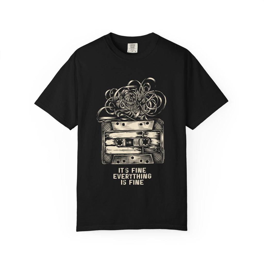 Vintage Cassette Tee — "It’s Fine Everything Is Fine" Graphic T-Shirt