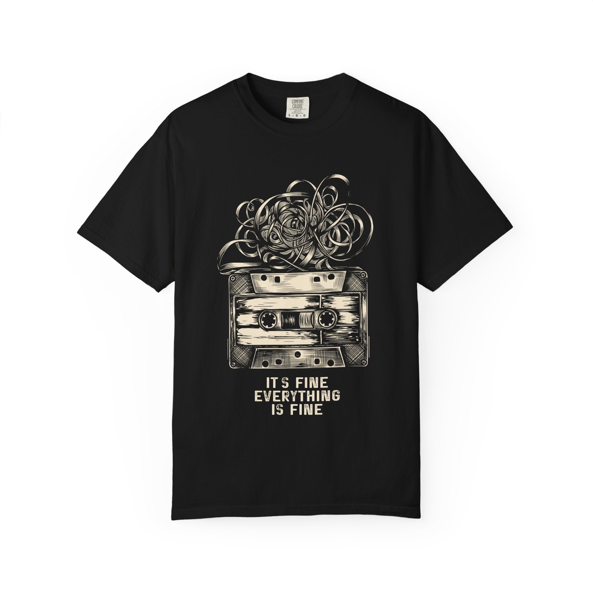 Vintage Cassette Tee — "It’s Fine Everything Is Fine" Graphic T-Shirt