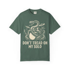 Drummer T-Shirt — "Don't Tread On My Solo" Vintage Snake Drum Graphic