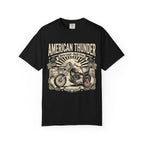 American Thunder Motorcycle T-Shirt — Born Loud, Built Free Vintage Bike Tee