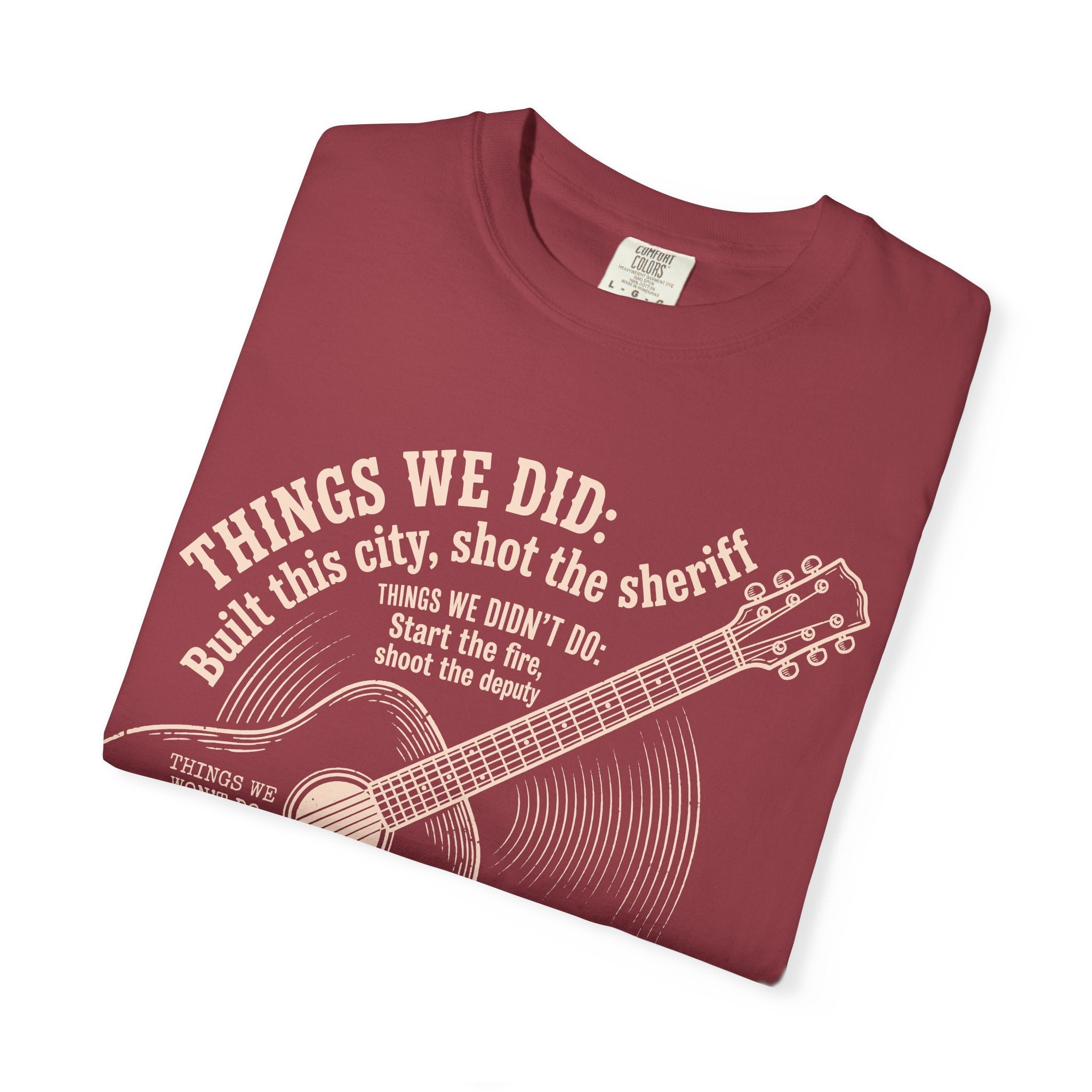 Acoustic Guitar Lyric T‑Shirt — "Things We Will Do" Vintage Music Tee