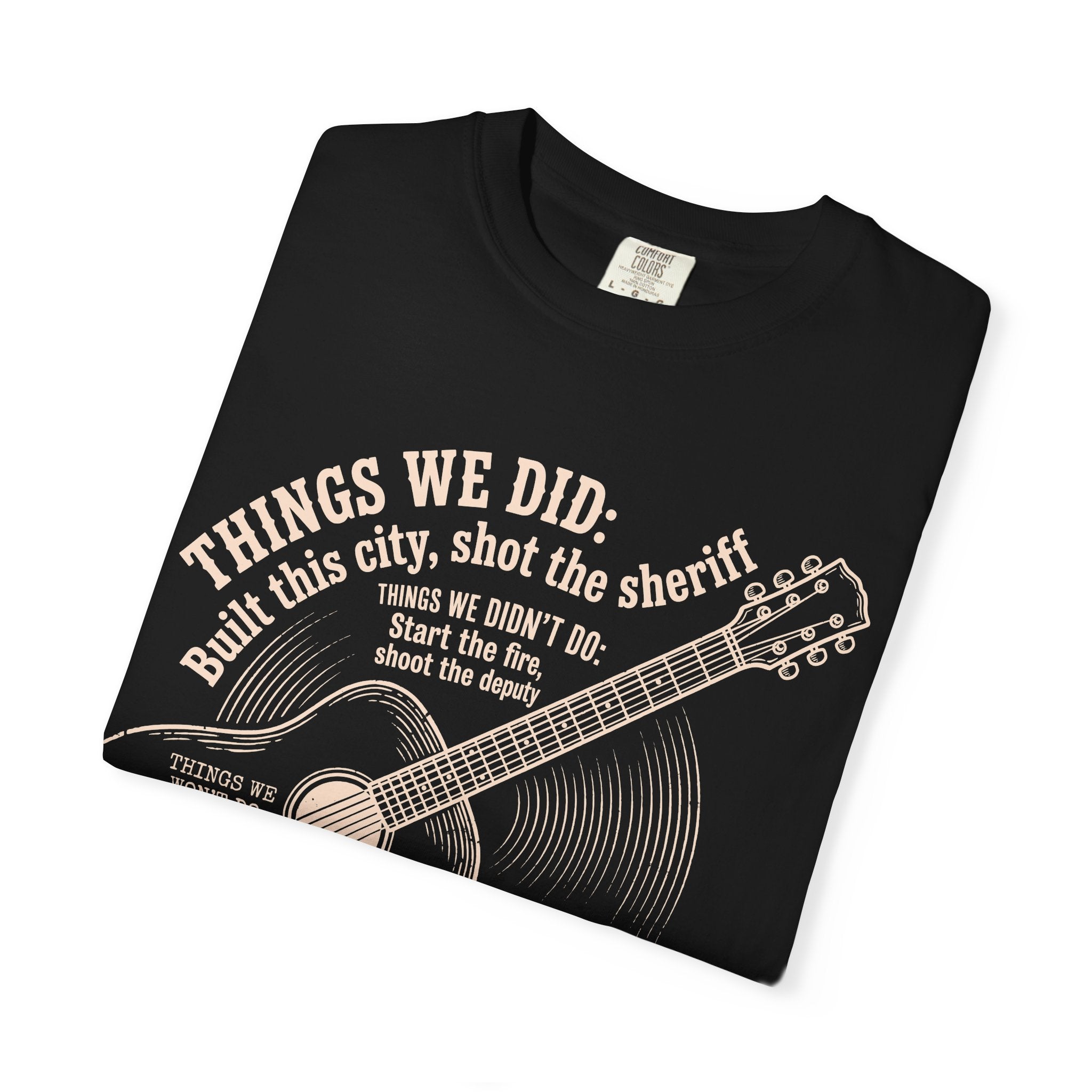 Acoustic Guitar Lyric T‑Shirt — "Things We Will Do" Vintage Music Tee