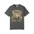 American Thunder Motorcycle T-Shirt — "Born Loud • Built Free" Vintage Biker Tee