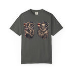 Creepy Clown Duo T‑Shirt — Vintage American Flag Horror Tee