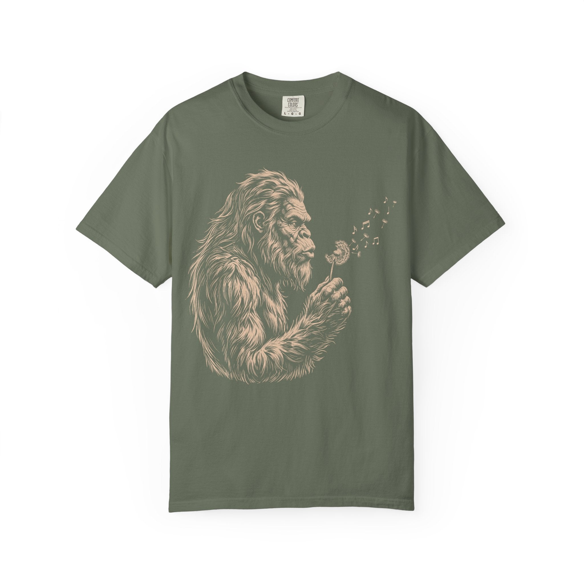 Bigfoot Dandelion T-Shirt — Gentle Sasquatch Graphic Tee
