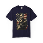 Abraham Lincoln Guitar Tee – Patriotic Americana Music T-Shirt - Rhythm and Rebellion Rock Tee