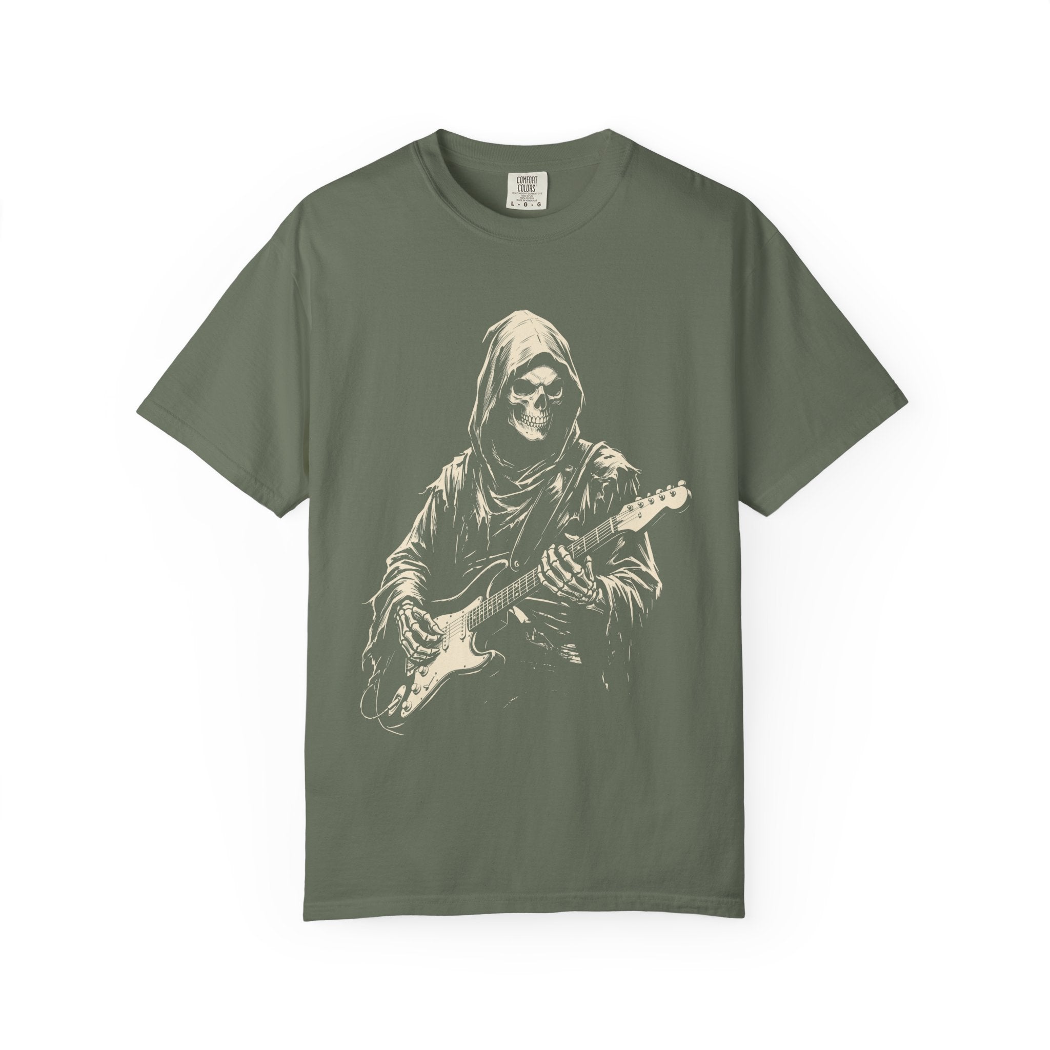 Reaper Guitarist Graphic T-Shirt — Dark Rock Music Tee