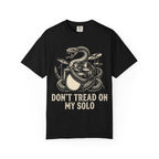 Drummer T-Shirt — "Don't Tread On My Solo" Vintage Snake Drum Graphic