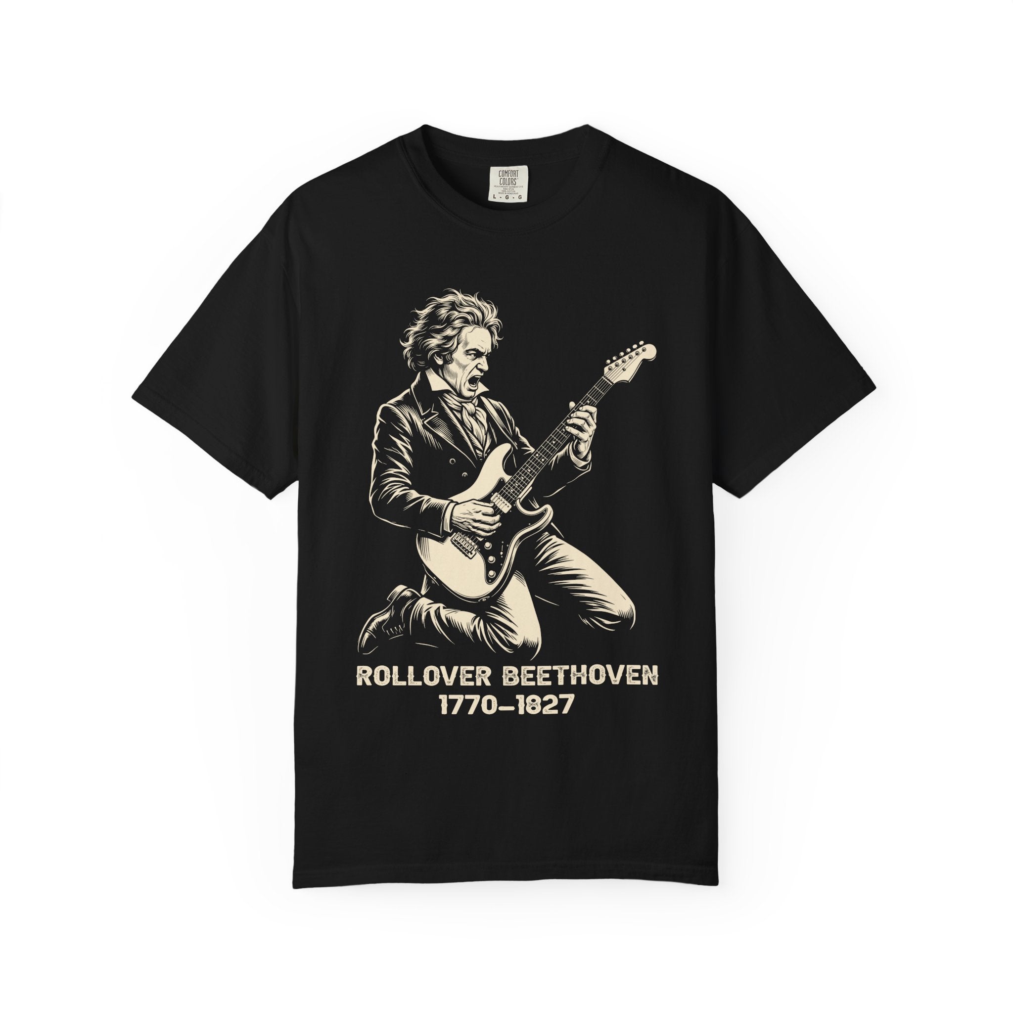 Beethoven Guitar Tee Vintage Rock Music T‑Shirt