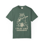 Graphic Tee — 'I Play Like Garbage' Raccoon Guitar T-Shirt