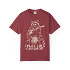 I Play Like Garbage Raccoon Guitar T-Shirt — Funny Musician Tee