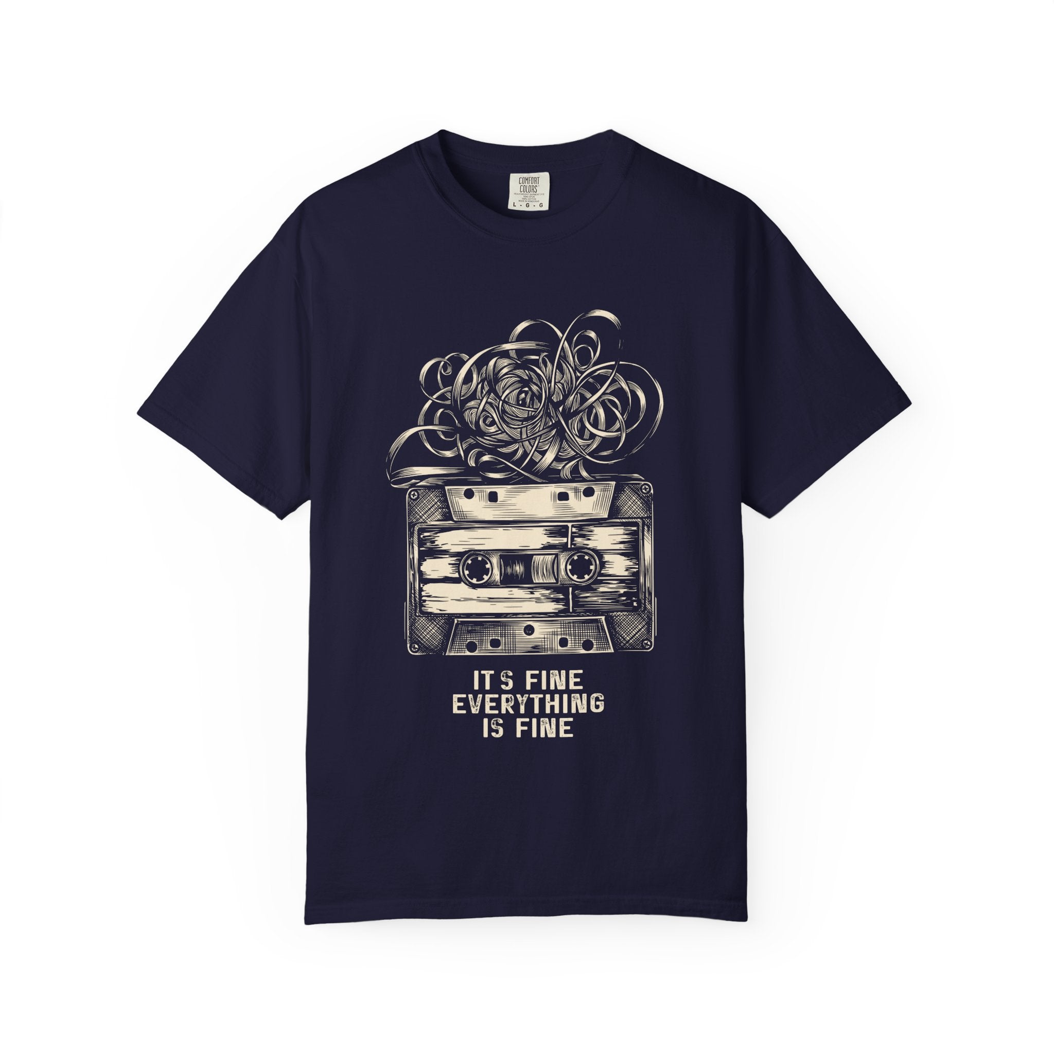 Vintage Cassette Tee — "It’s Fine Everything Is Fine" Graphic T-Shirt