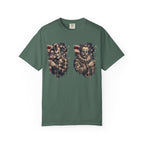 Creepy Clown Duo T‑Shirt — Vintage American Flag Horror Tee