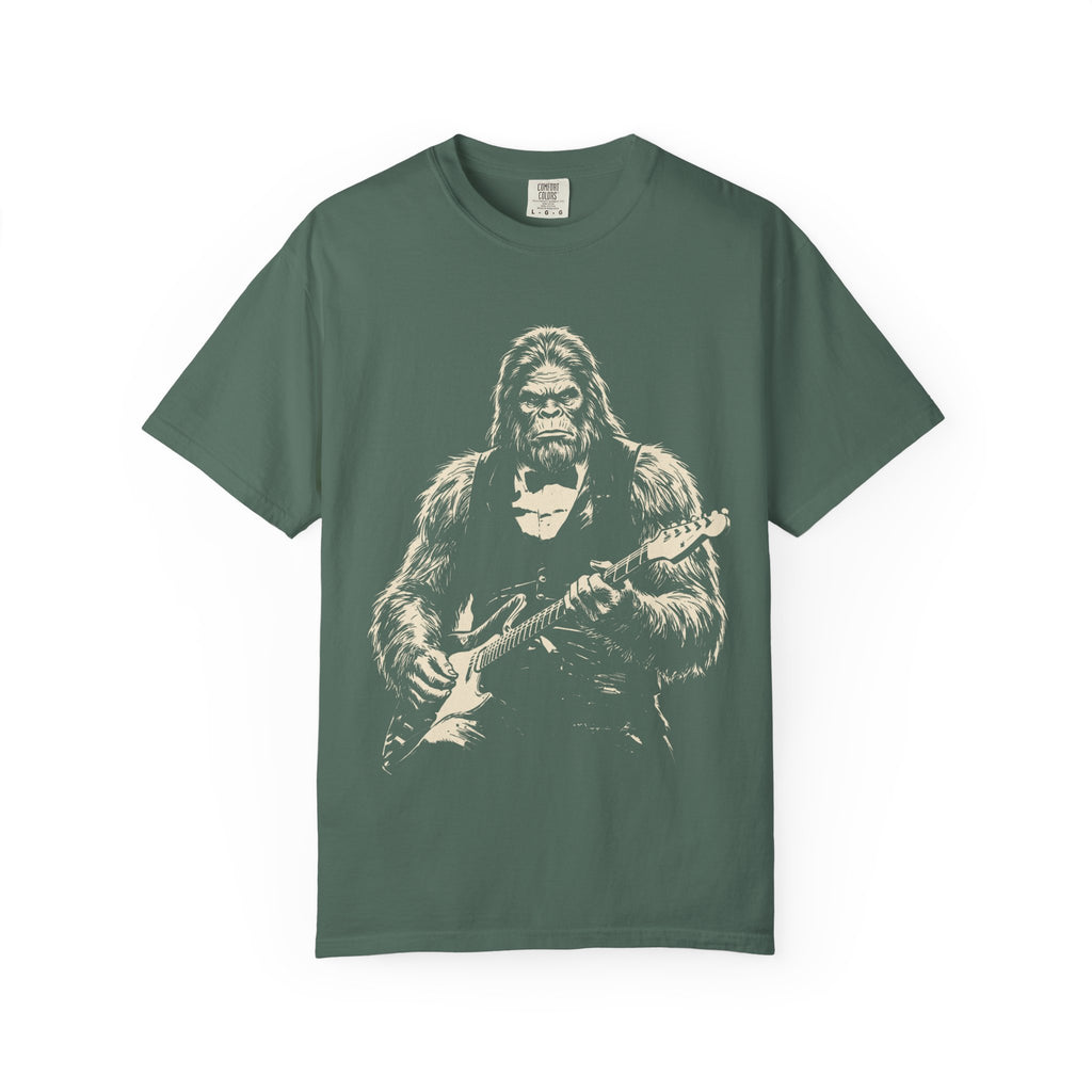 Sasquatch Guitar T-Shirt — Vintage Rock Bigfoot Graphic Tee