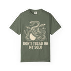 Drummer T-Shirt — "Don't Tread On My Solo" Vintage Snake Drum Graphic