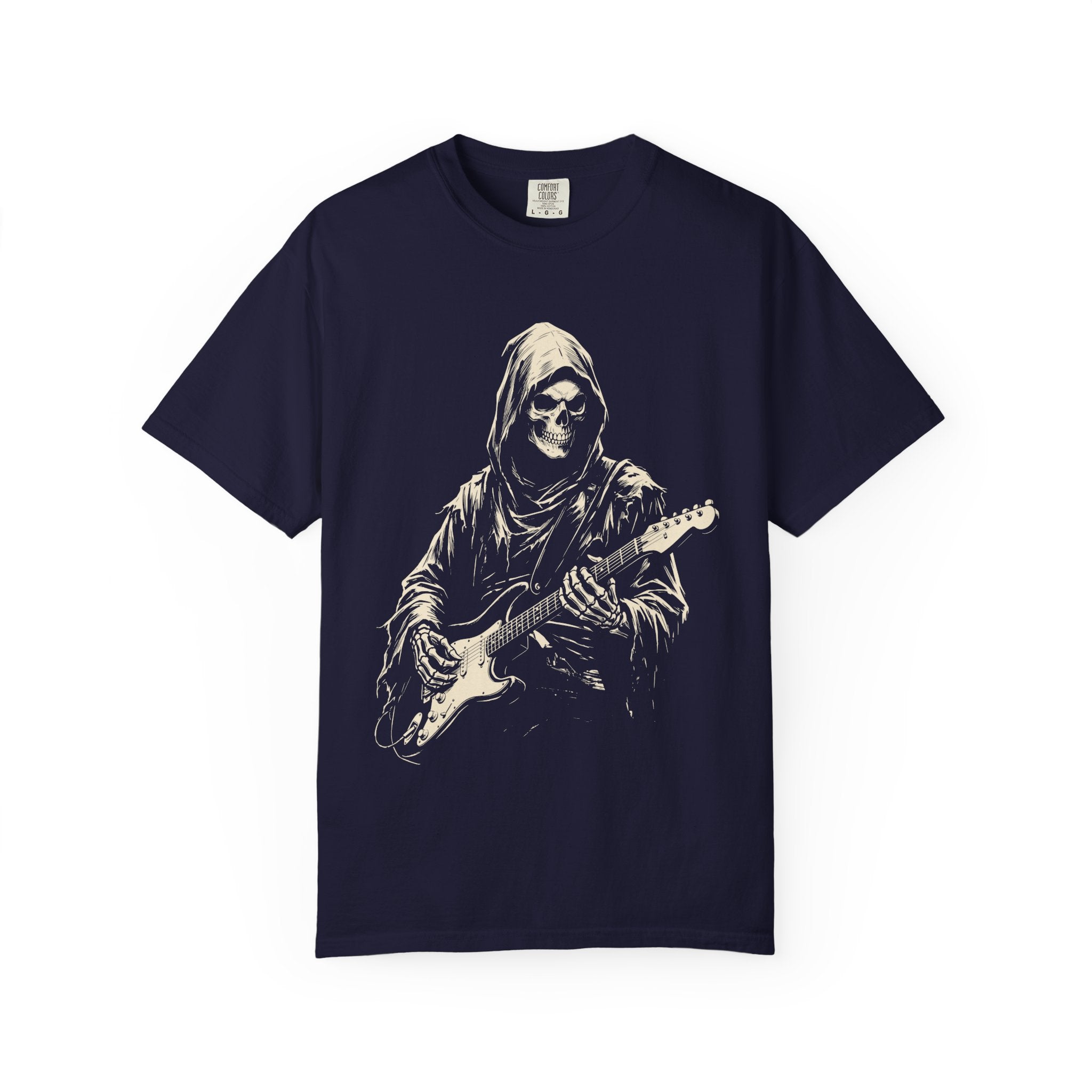 Reaper Guitarist Graphic T-Shirt — Dark Rock Music Tee