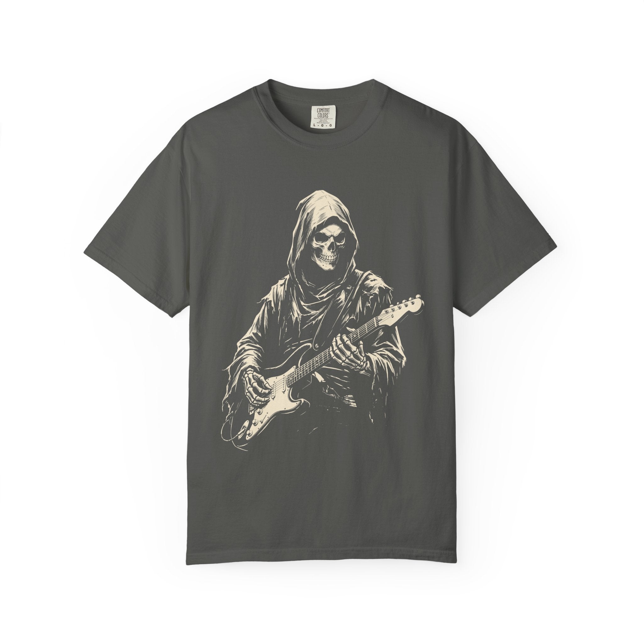 Reaper Guitarist Graphic T-Shirt — Dark Rock Music Tee