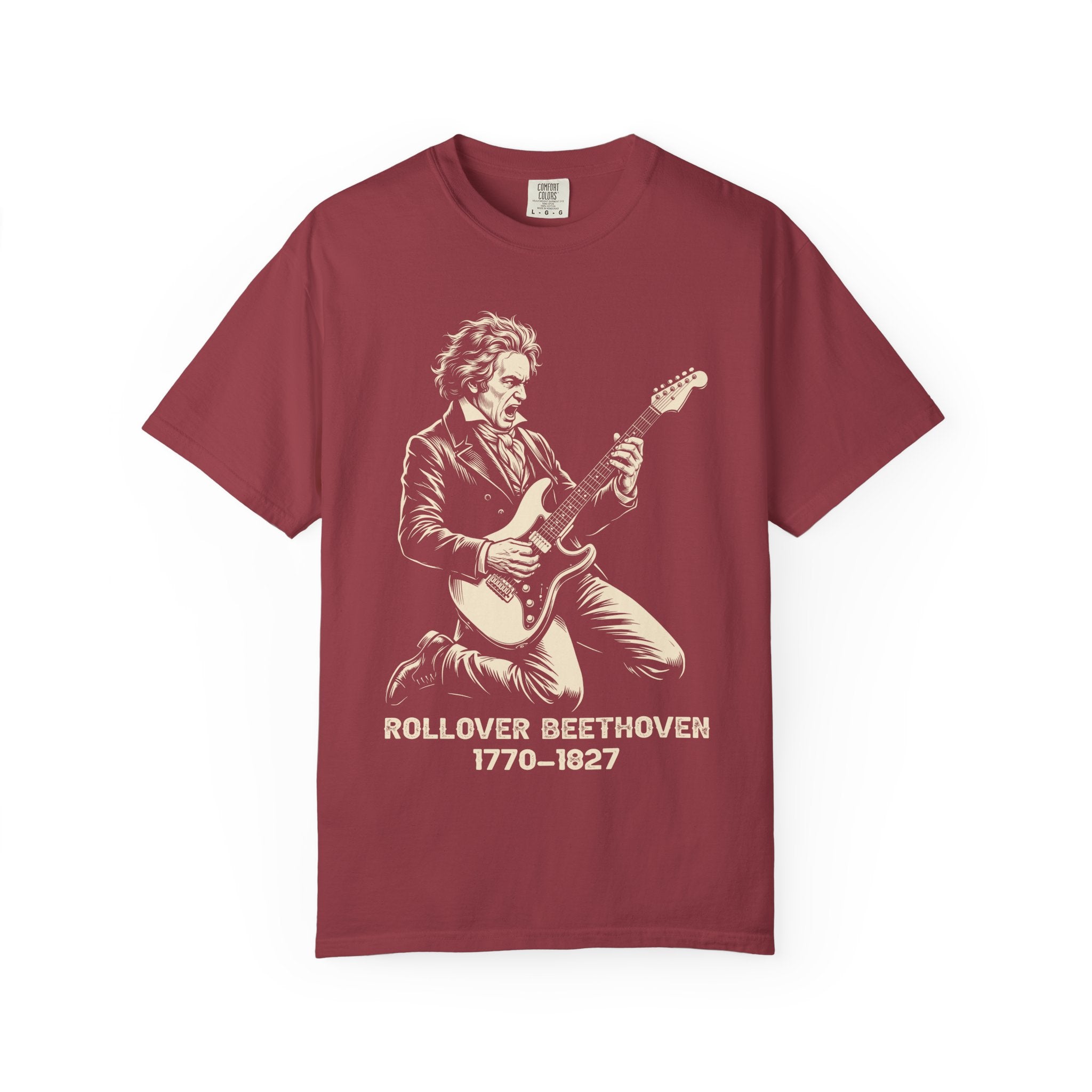 Beethoven Guitar Tee Vintage Rock Music T‑Shirt