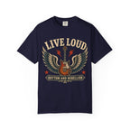 Live Loud Guitar T‑Shirt — "Live Loud: Rhythm and Rebellion" Rock Music Tee