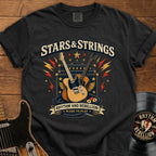 Stars & Strings Guitar T-Shirt — Rhythm and Rebellion Vintage Music Tee
