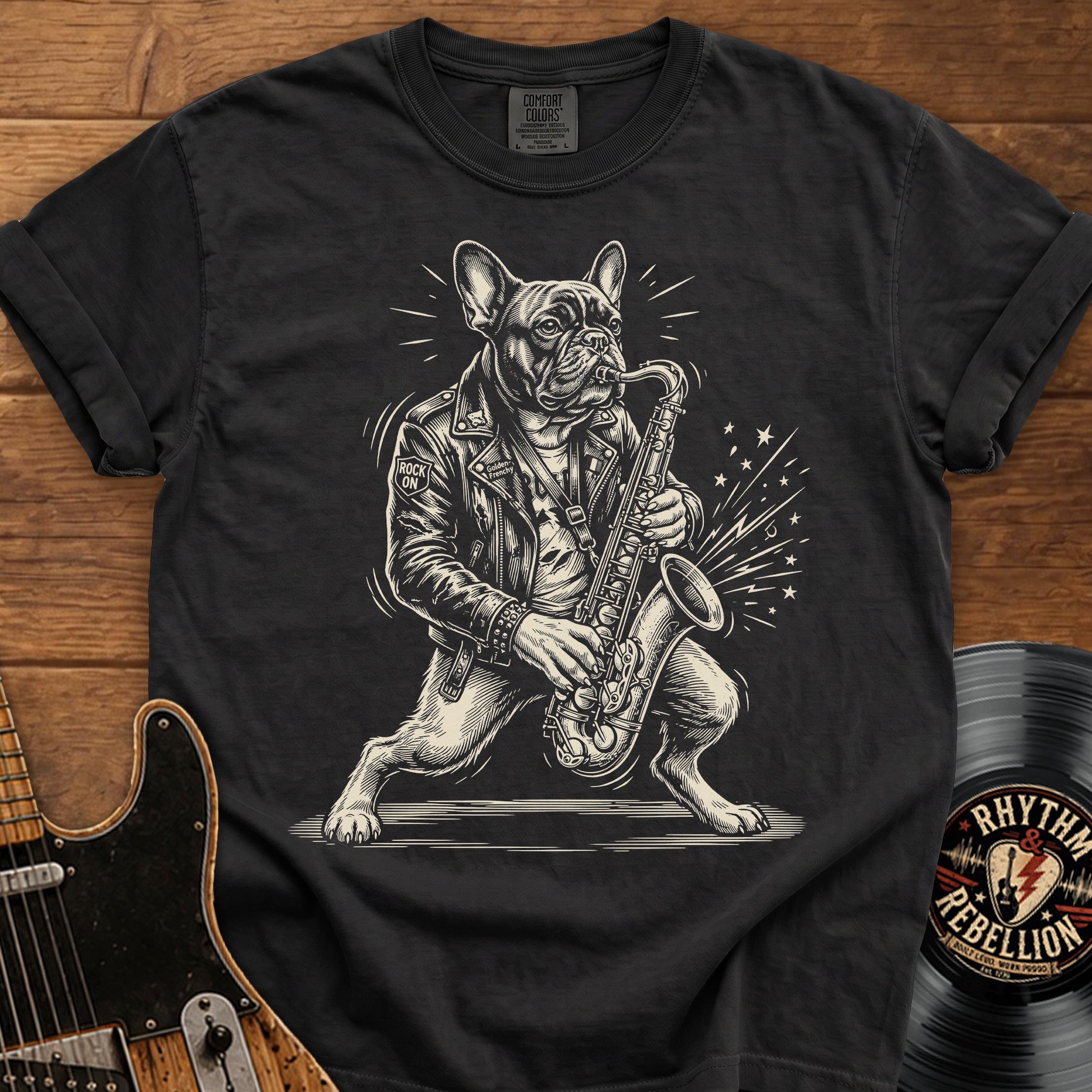 Frenchie Sax T-Shirt
