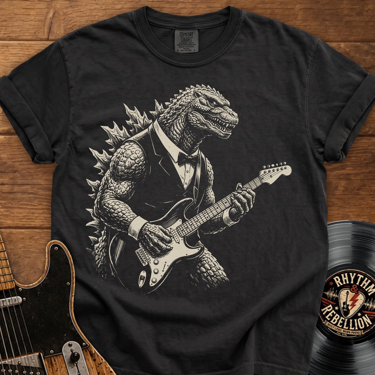 Godzilla Guitar Player T-Shirt
