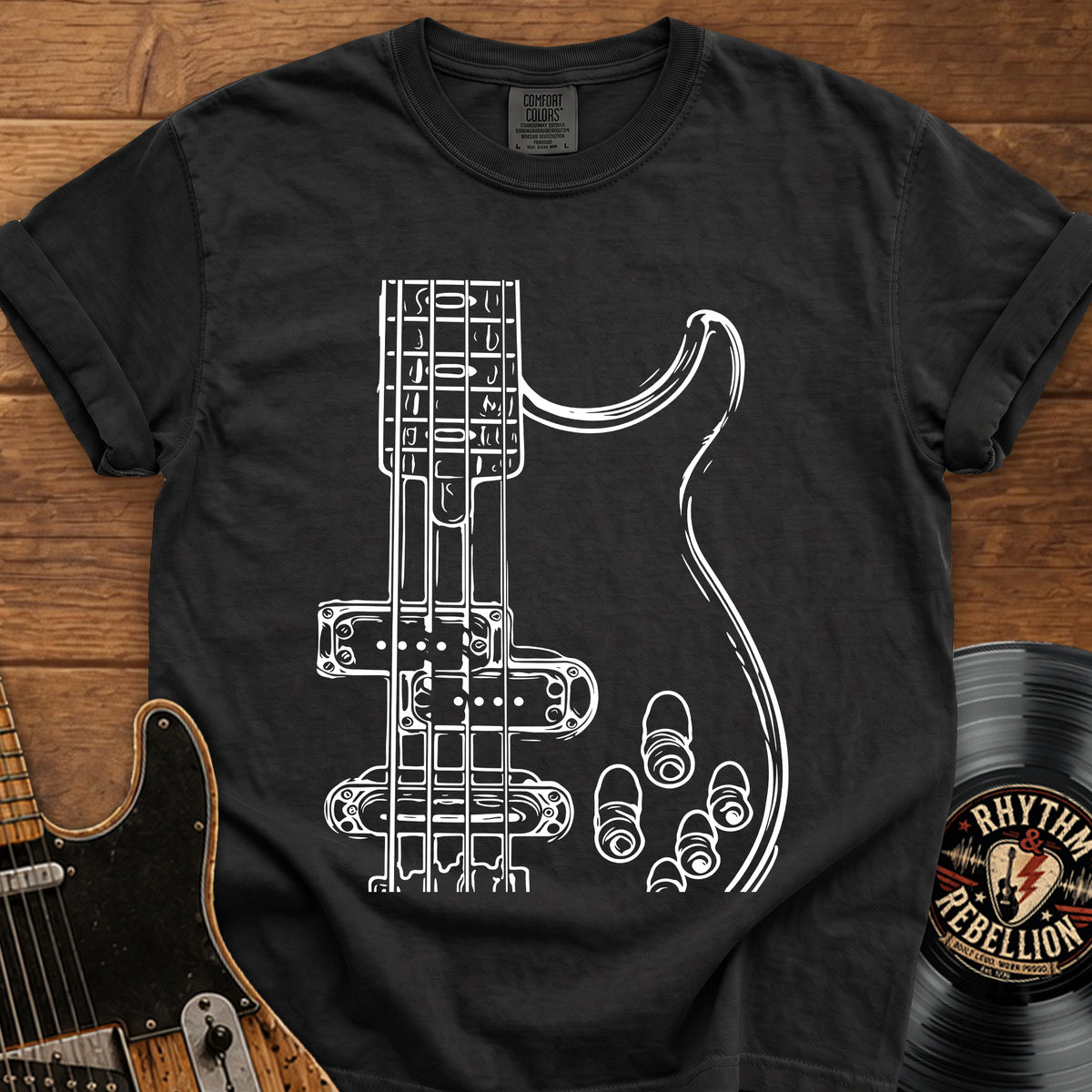 Electric Bass Sketch T-Shirt