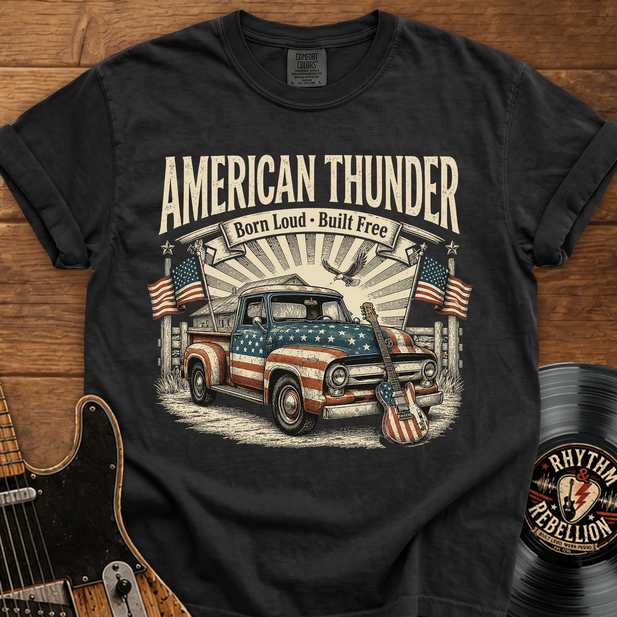 Vintage Truck Guitar T-Shirt