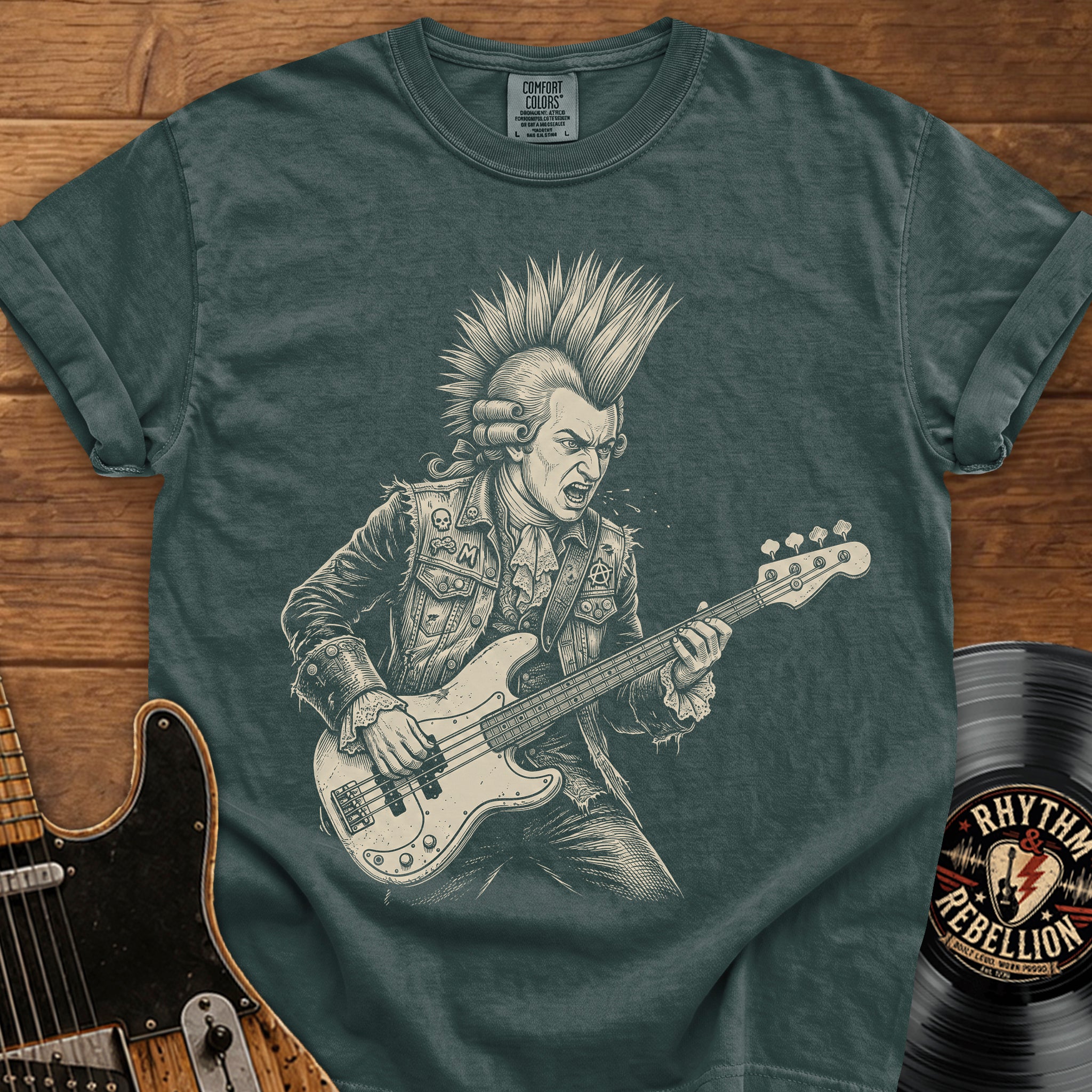 Mozart Punk Bassist T-Shirt