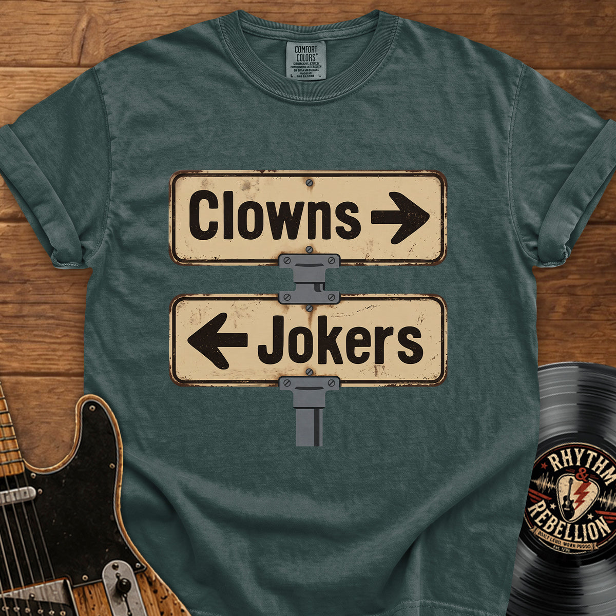 Clowns Left Jokers Right T‑Shirt