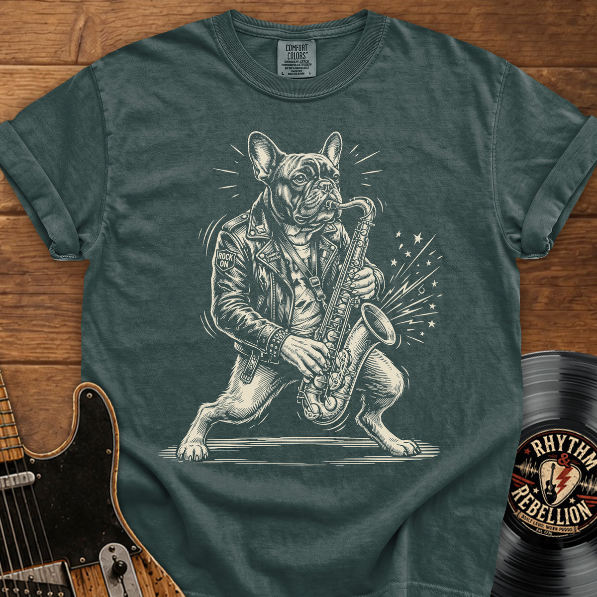 Frenchie Sax T-Shirt