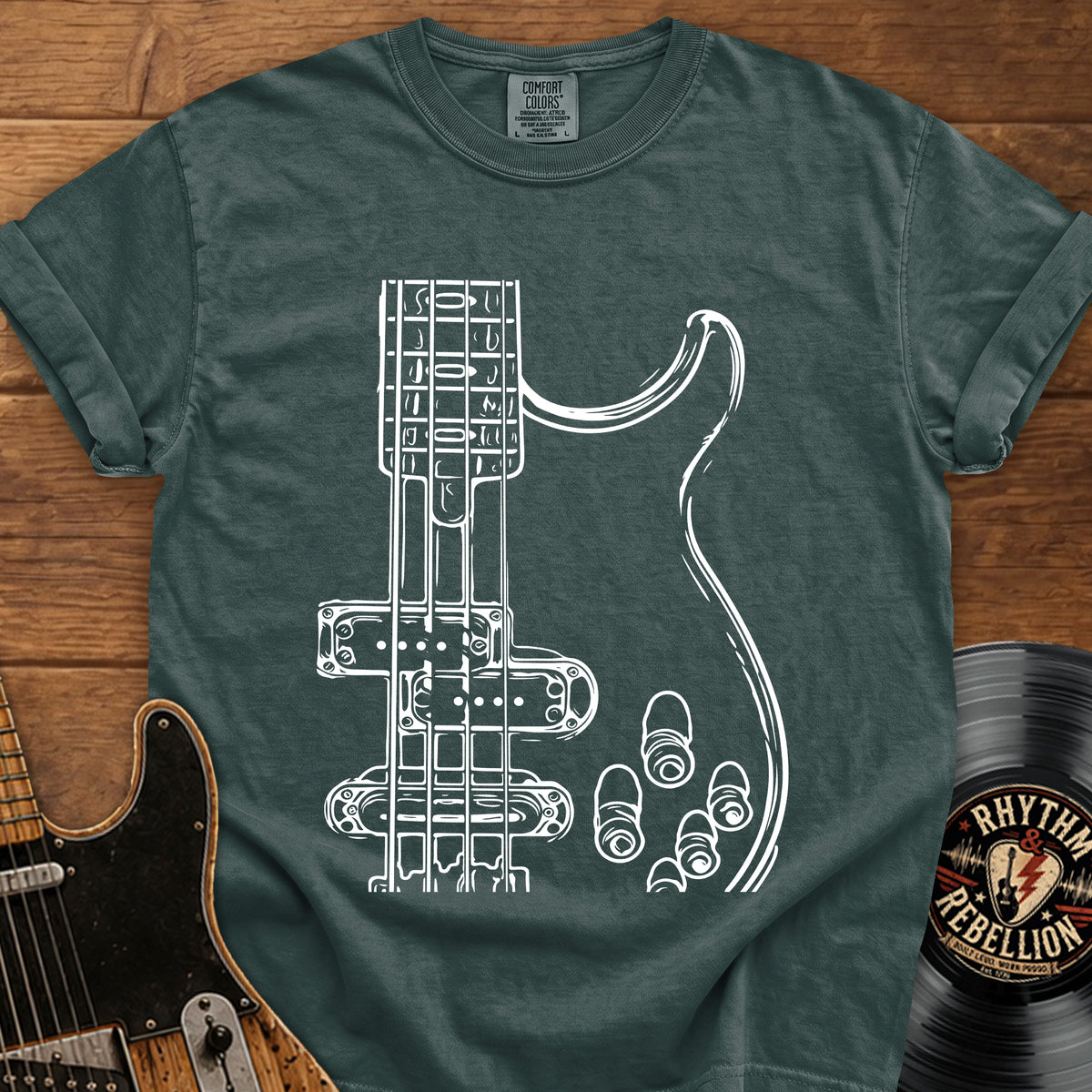 Electric Bass Sketch T-Shirt