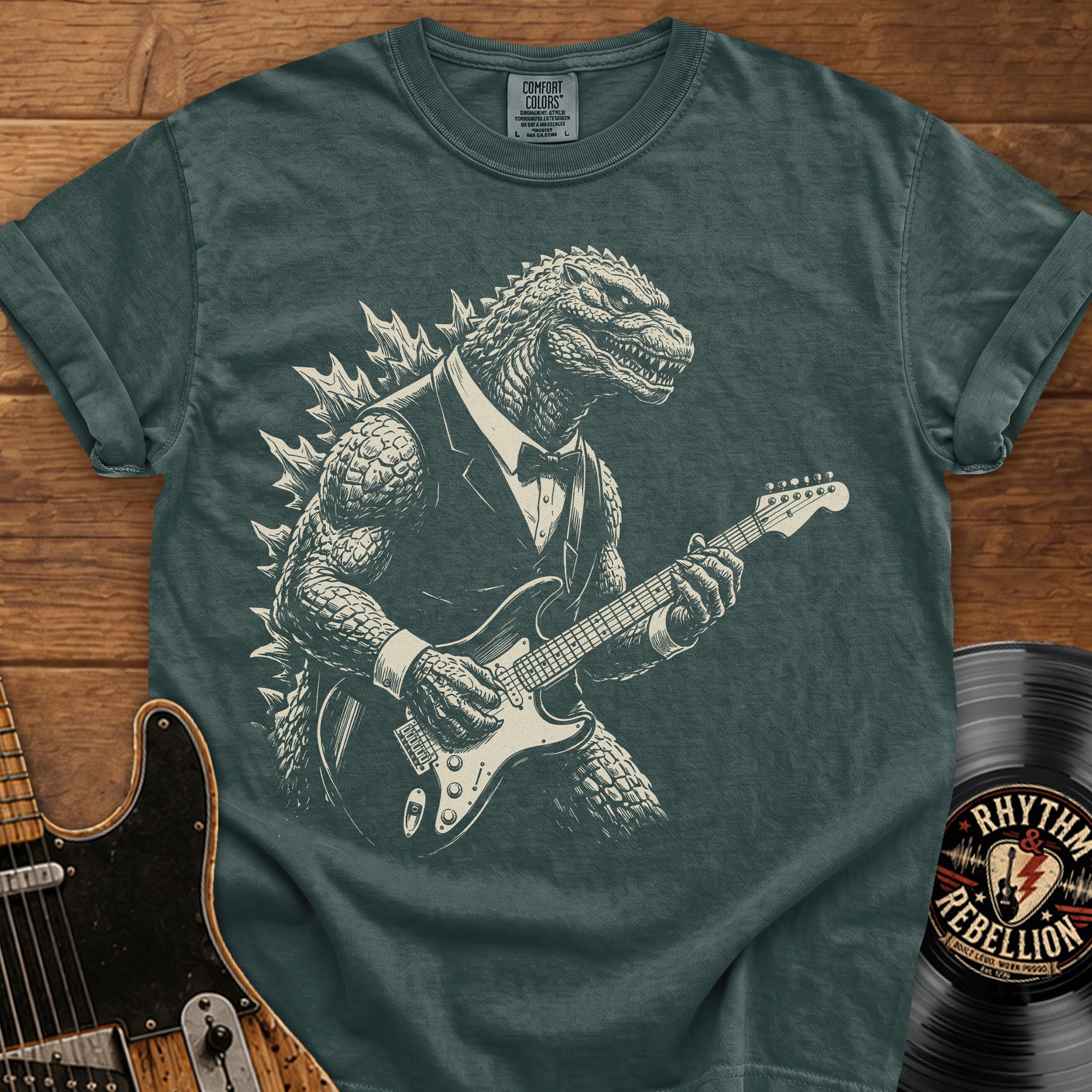 Godzilla Guitar Player T-Shirt