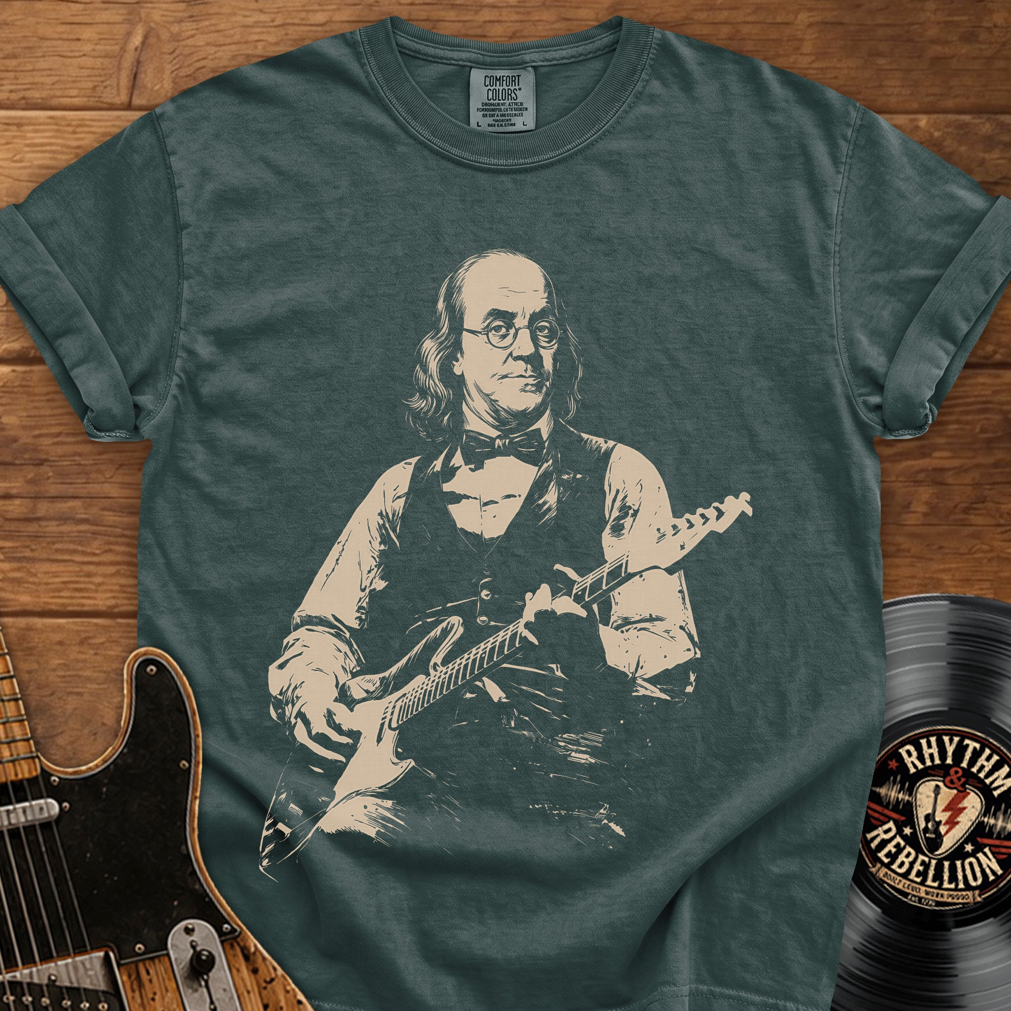 Ben Franklin Guitar T-Shirt