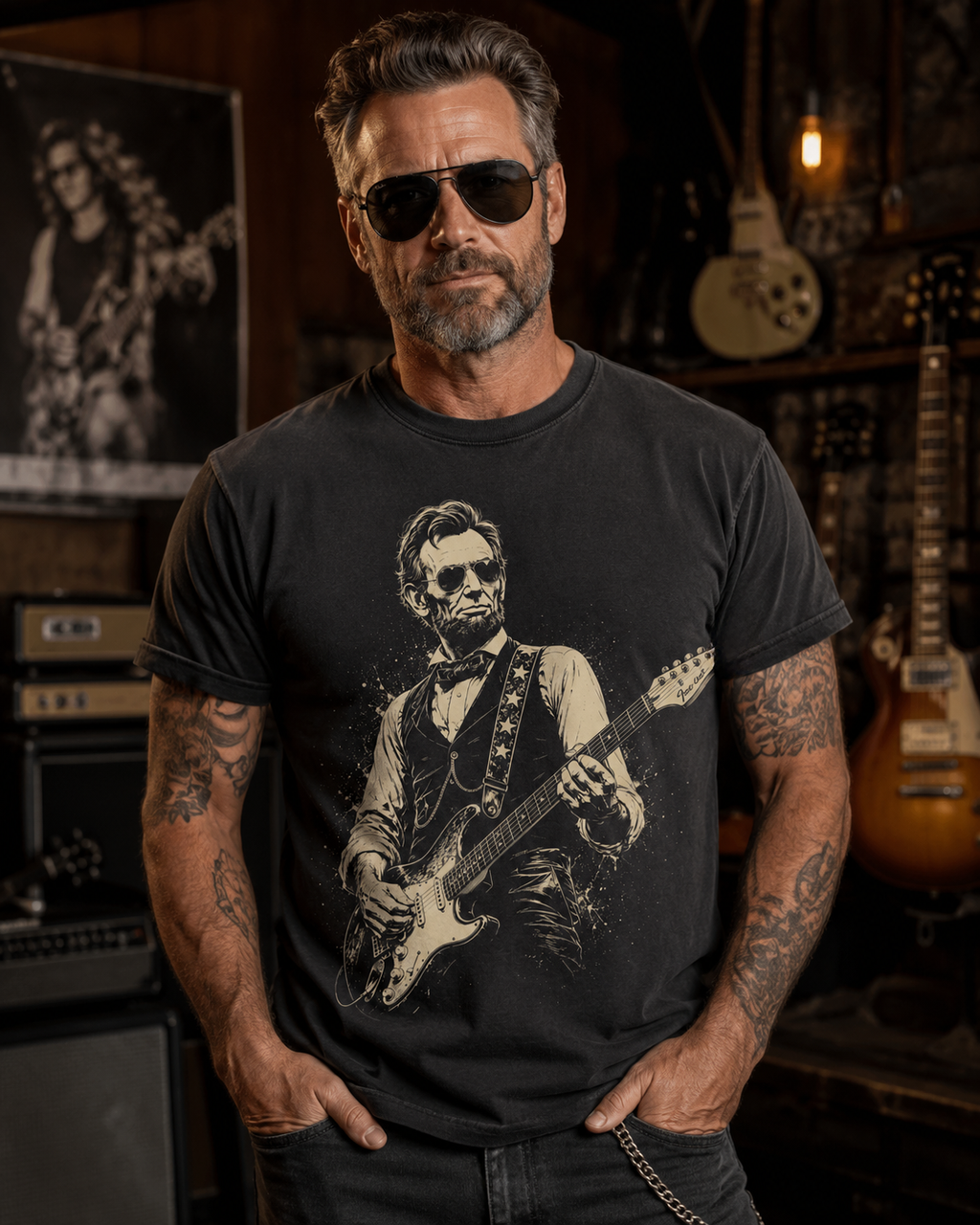 Guitarist Graphic T-Shirt — Vintage Rock Music Tee