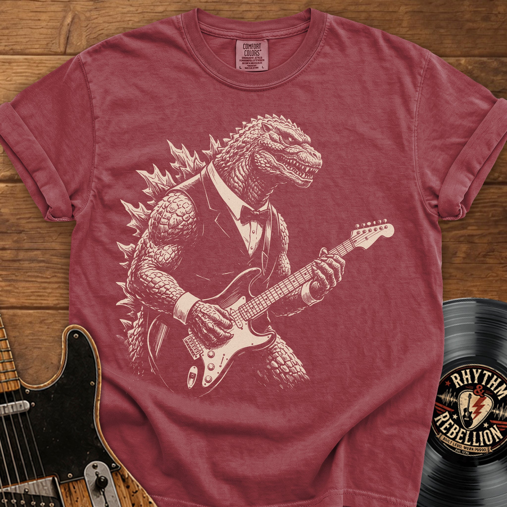 Godzilla Guitar Player T-Shirt