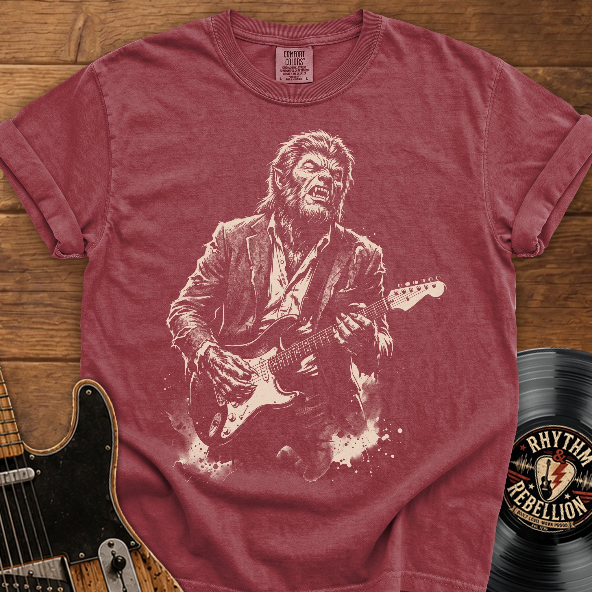 Wolf Man Vintage Rock Music T-Shirt