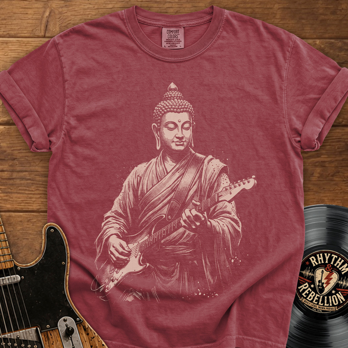 Buddha Guitar T-Shirt
