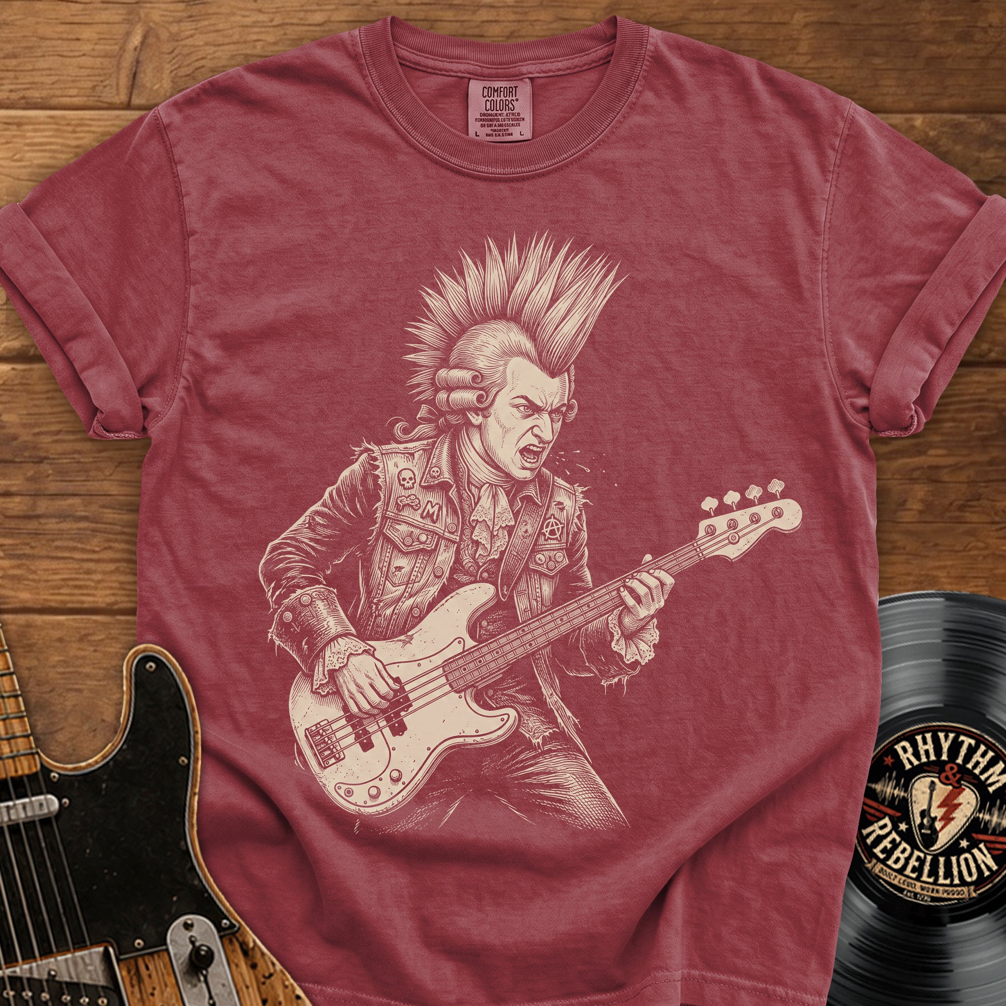 Mozart Punk Bassist T-Shirt