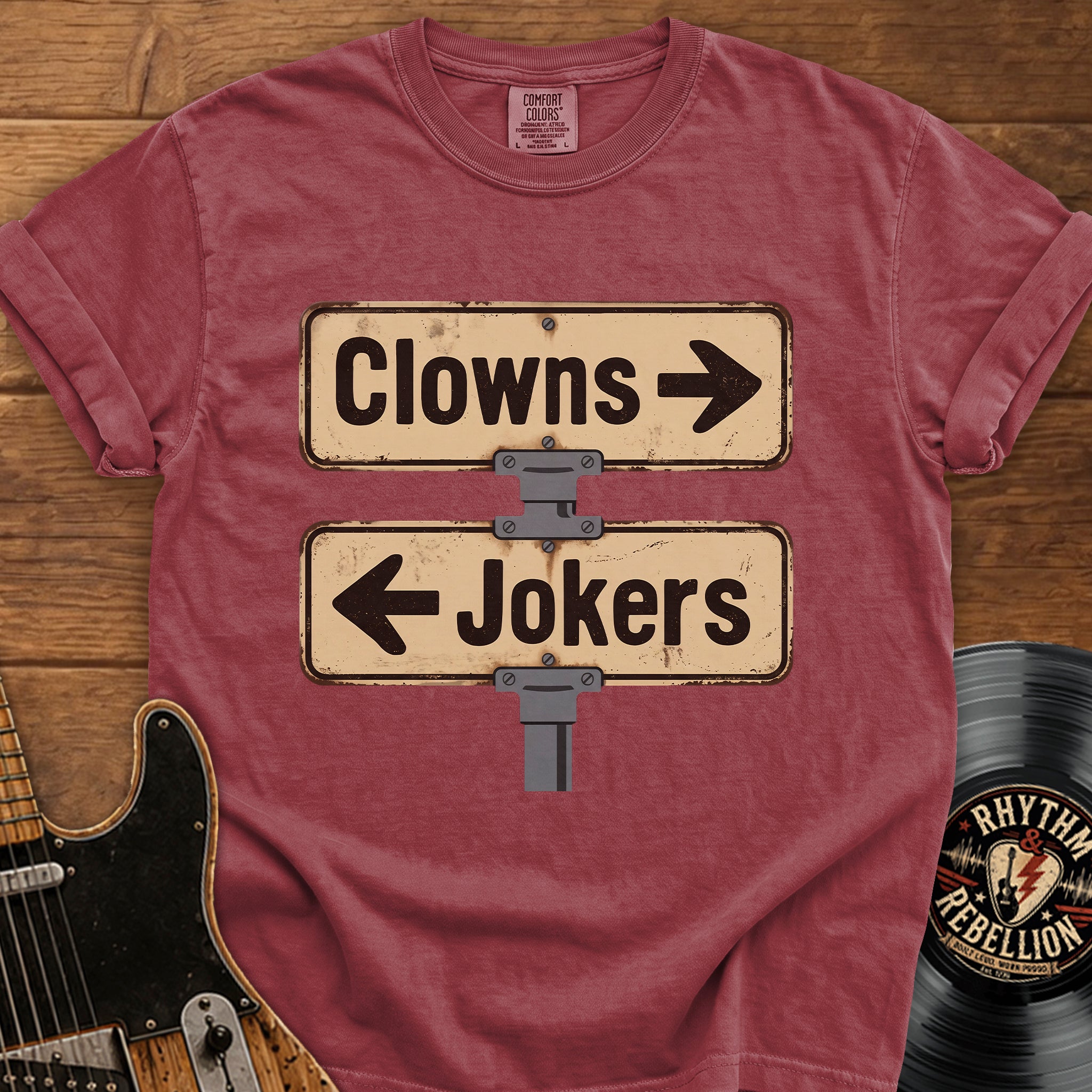 Clowns Left Jokers Right T‑Shirt