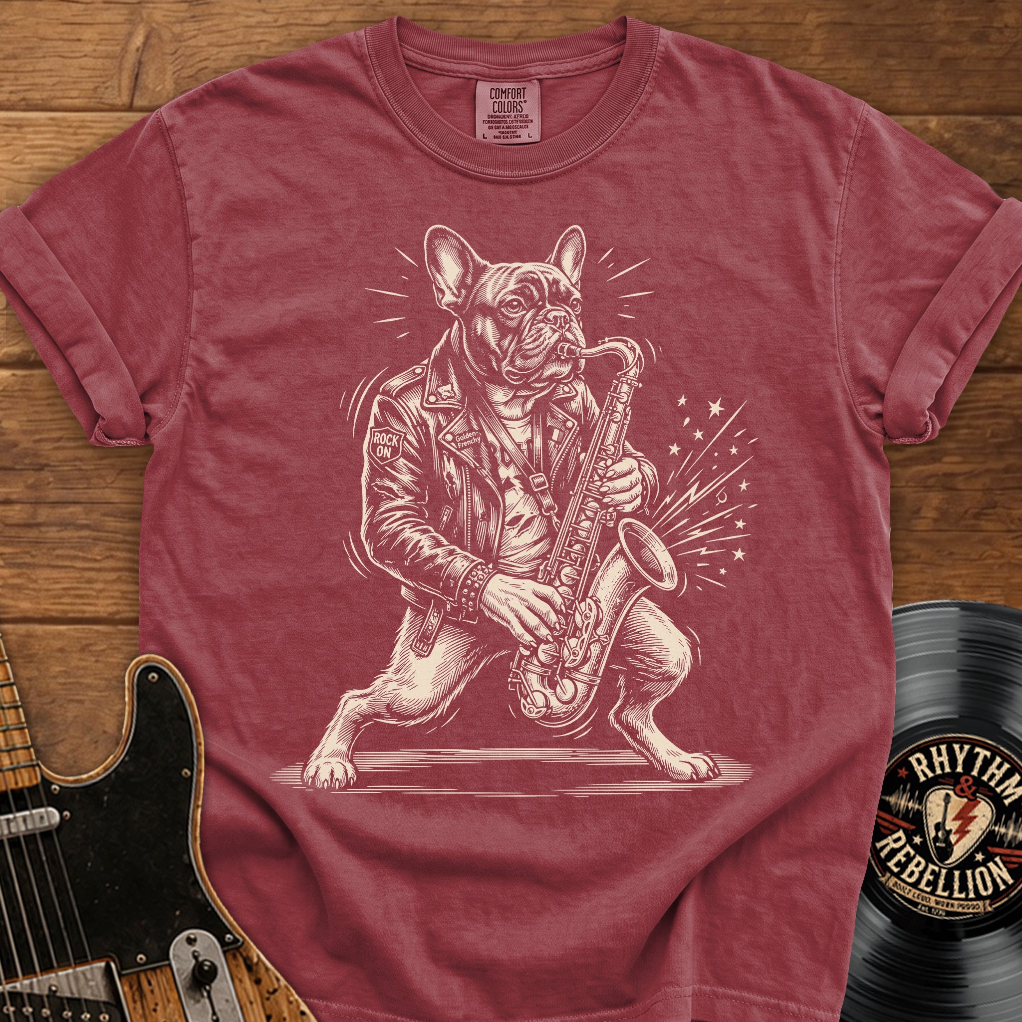 Frenchie Sax T-Shirt